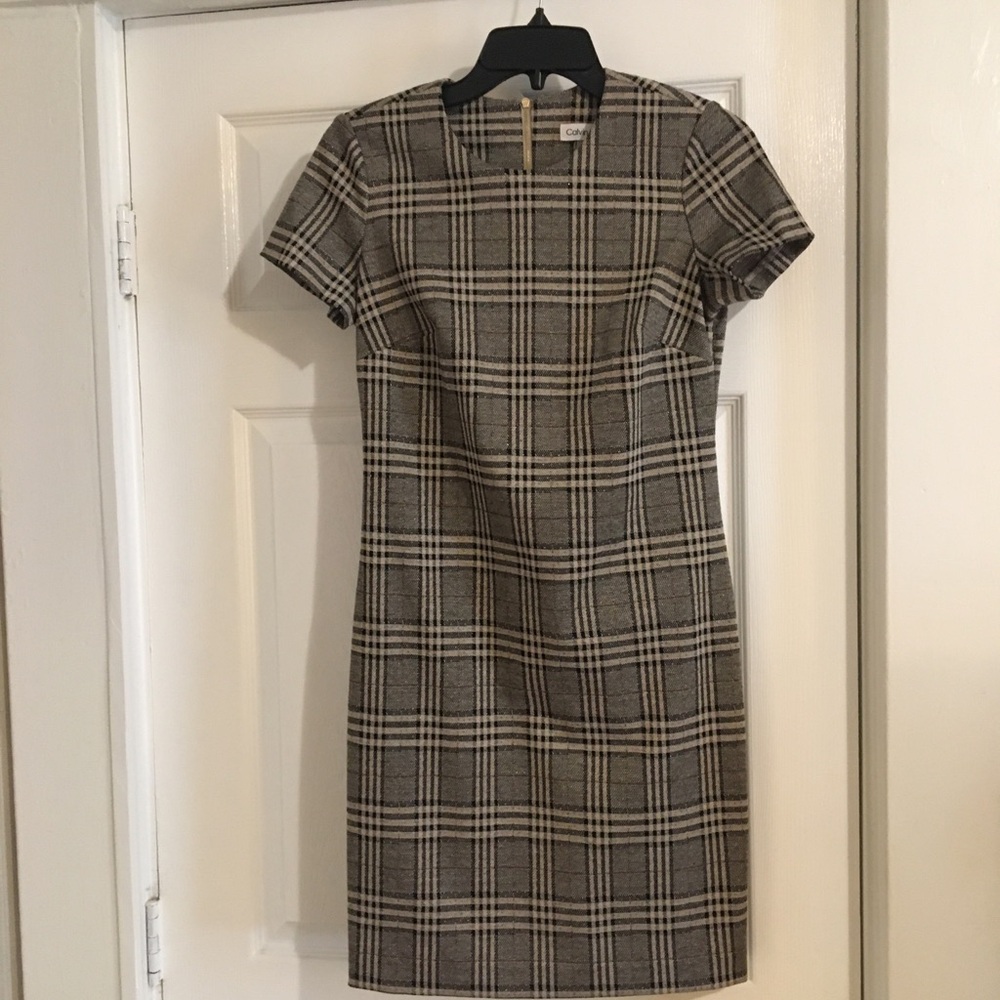 Calvin Klein Plaid Short Sleeve Dress 2
